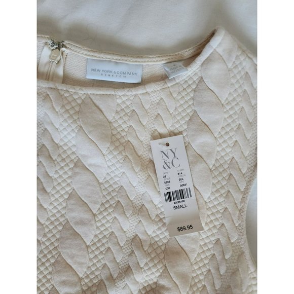 New York & Company Women's Stretch White Bodycon Sleeveless Dress Small/8 NWT - Picture 5 of 11